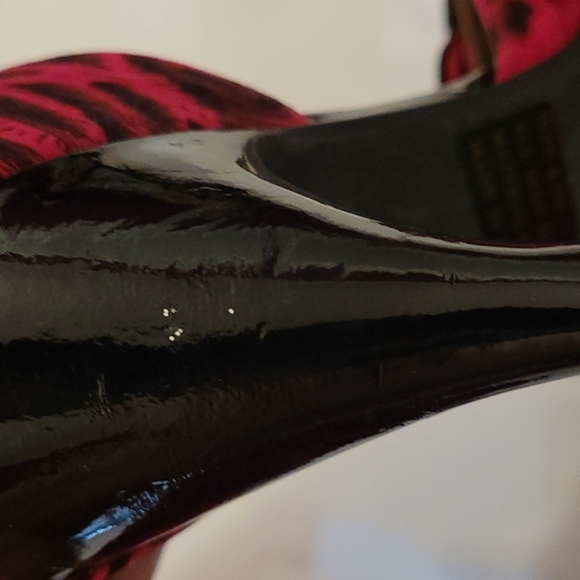 Qupid Fuchsia Leopard Print High Heels Pin Up 6.5 - Picture 6 of 7